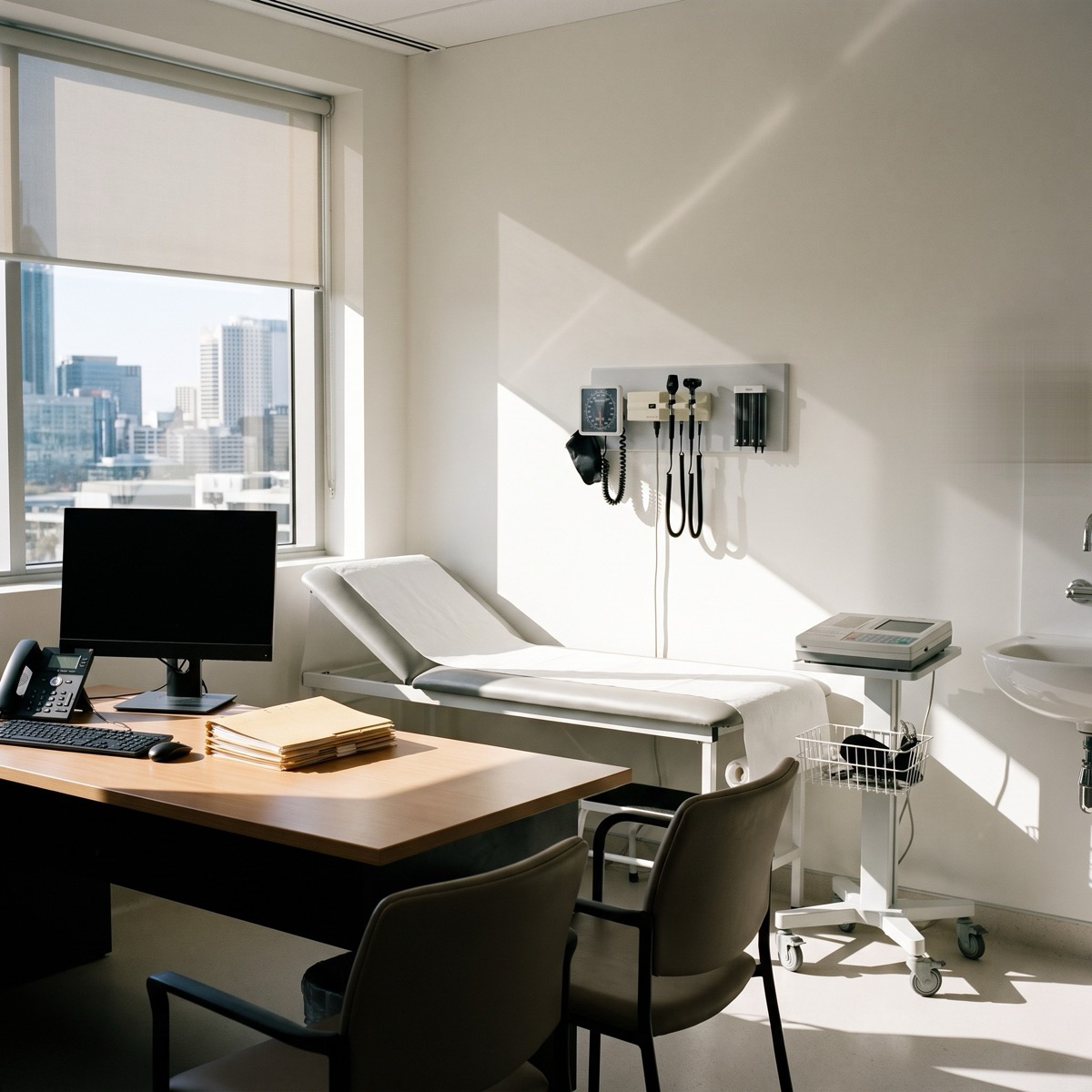 Illustrative image of a cardiology consulting room